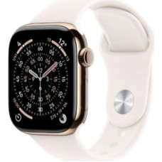 Apple Watch Series 11 GPS + Cellular 42mm Gold Titanium Case with Light Blush Sport Band - M/L