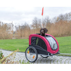 Trixie Przyczepa do roweru  58 × 52 × 79 cm czerwono/czarna do 30kg