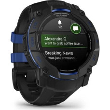 Garmin Smartwatch Garmin Instinct 3 AMOLED 50mm czarny z paskiem w kolorze black / bolt blue