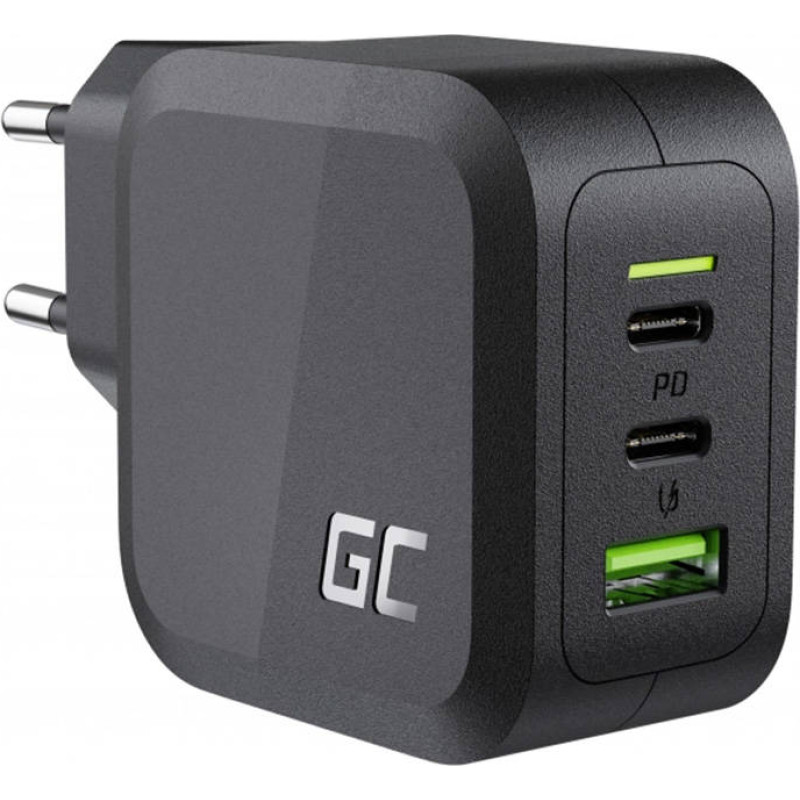 Green Cell GaN 65W 2x USB-C 1xUSB-A