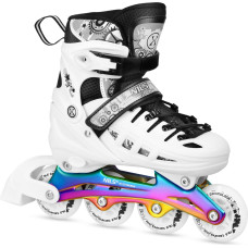 Nils Extreme Skrituslidas/ Slidas NH10905 4in1 WHITE LED RAINBOW SIZE S(31-34) INLINE/ICE-SKATES NILS EXTREME