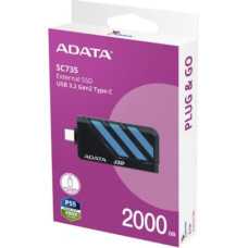 Adata SSD Disk External SC735 2TB U3.2C 1000/1000MB/s Blue