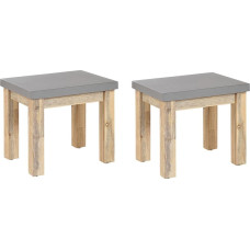 Shumee Zestaw 2 stołków ogrodowych szary OSTUNI