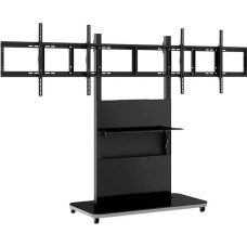 Hagor Pro-Tower L Dual mobiles Standsystem fuer 2 TVs 140-165cm 55-65Zoll VESA max. 600x400mm max. Traglast 2x 55 kg