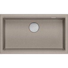 Graniteq Zlewozmywak GraniteQ LOGAN 110 GraniteQ zlewozmywak soft taupe 76x44x23,5 cm 1-komorowy podwieszany z syfonem manualnym stal szlachetna