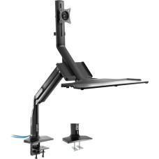 Inline InLine® Workstation desk mount with lift and USB 3.0, movable, for keyboard, mouse and monitor up to 81cm (32