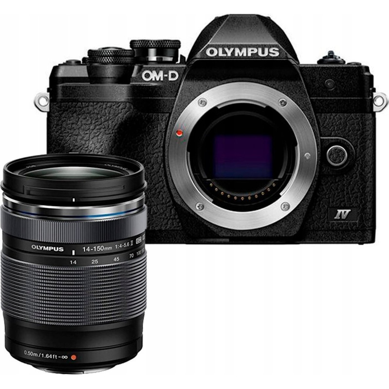 Olympus Aparat Olympus OM-D E-M10 Mark IV Czarny + 14-150mm f/4.0-5.6 (V207130BE040)