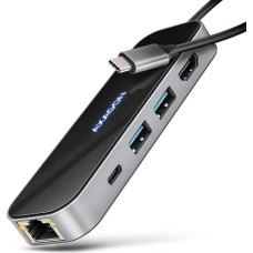 Axagon HMC-6GLN multiport hub USB-C LAN HDMI PD100W