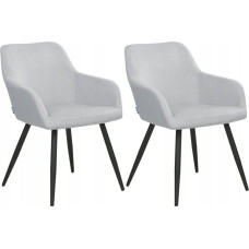 Beliani Zestaw 2 krzeseł do jadalni jasnoszary CASMALIA