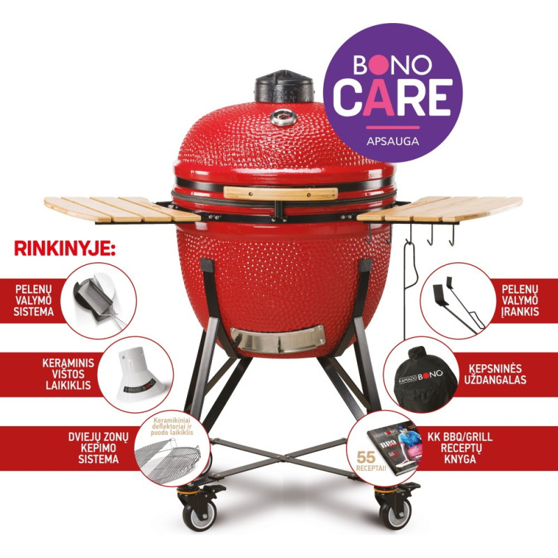 Kamado Kepsninė Kamado Bono Grande Limited red 62cm