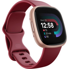 Fitbit Versa 4 | Smart watch | NFC | GPS (satellite) | AMOLED | Touchscreen | Activity monitoring 24/7 | Waterproof | Bluetooth | Wi-Fi | Beet Juice/Copper Rose