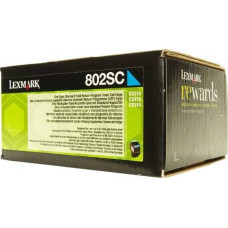 Lexmark Toner Lexmark 80C2SC0 Cyan Oryginał  (80C2SC0)