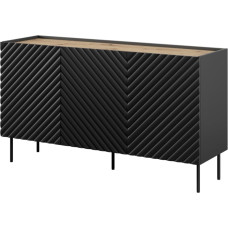 Cama Meble 3D2SZ ONDA chest of drawers 150x45x85 black