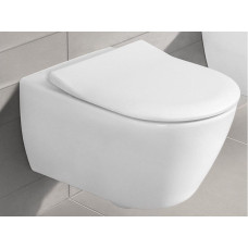 Villeroy&Boch Pakabinamas klozetas Villeroy & Boch Subway 2 Rimless su plonu dangčiu, 5614R201