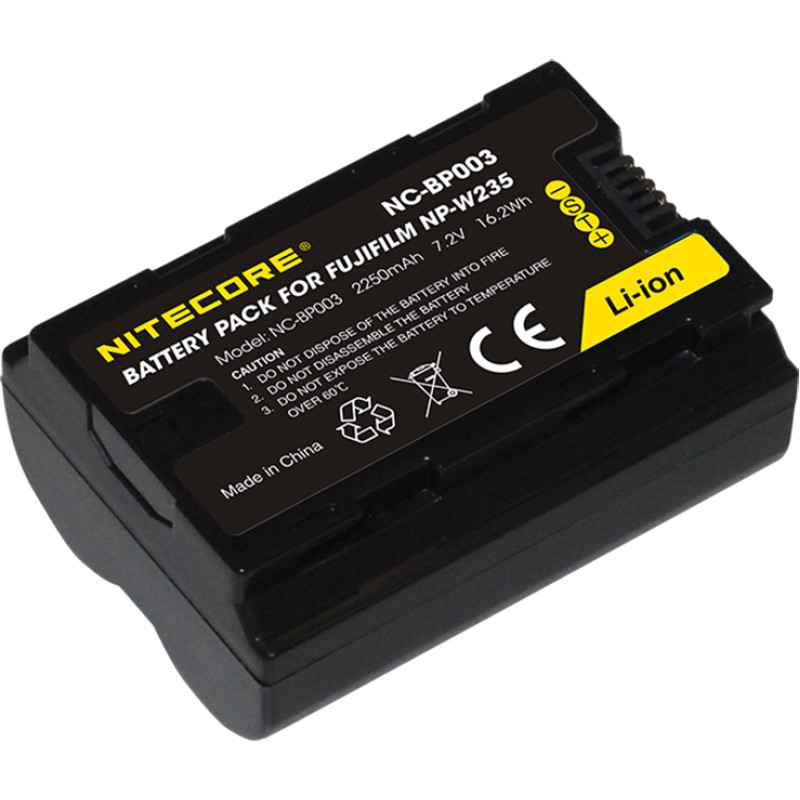 Nitecore NC BP003 (Fuji NP W235 Battery) 2250mAh