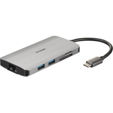 D-Link 8 In 1 USB-C Hub HDMI/Ethernet/Kartenleser/USB-C DUB-M810