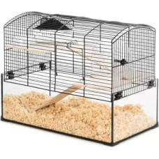 Zolux Neo Panas small cage with glass litter box- black