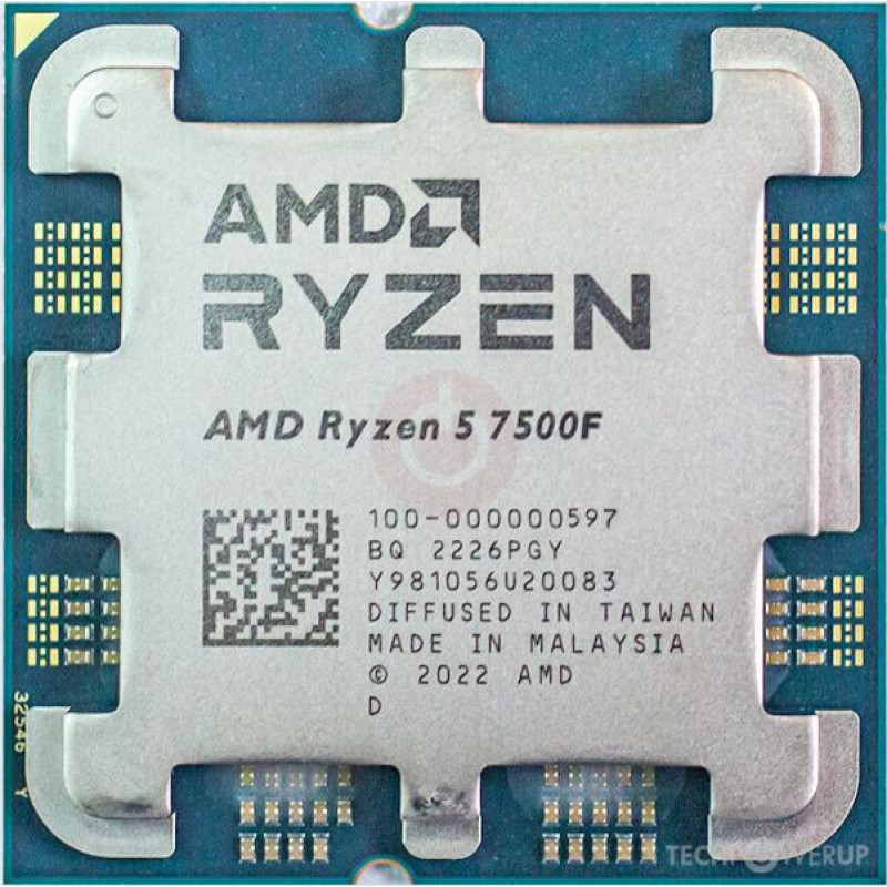 AMD CPU|AMD|Desktop|Ryzen 5|7500F|3700 MHz|Cores 6|6MB|Socket SAM5|65 Watts|OEM|100-000000597