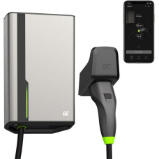 Green Cell EVGC021A2250 electric vehicle charging station Grey Aluminium Wall 3 Built-in display LED