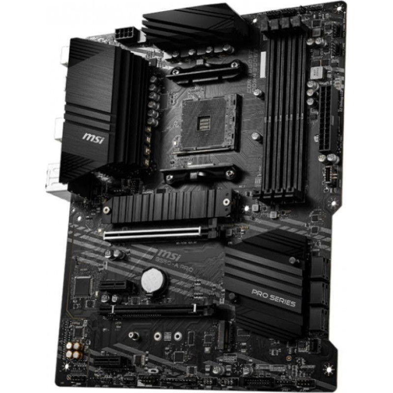 MSI Mainboard|MSI|AMD B550|SAM4|ATX|2xPCI-Express 3.0 1x|1xPCI-Express 3.0 4x|2xM.2|1xPCI-Express 4.0 16x|Memory DDR4|Memory slots 4|1xDisplayPort|2xAudio-In|4xAudio-Out|4xUSB 2.0|1xUSB type C|3xUSB 3.2|1xPS/2|1xRJ45|B550-APRO