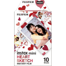 Fujifilm fotoplokštelės Instax Mini 1x10 Heart Sketch