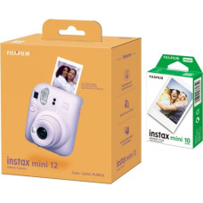 Fujifilm Momentinis fotoaparatas Fujifilm instax mini 12 LILAC PURPLE + instax mini glossy (10pl)