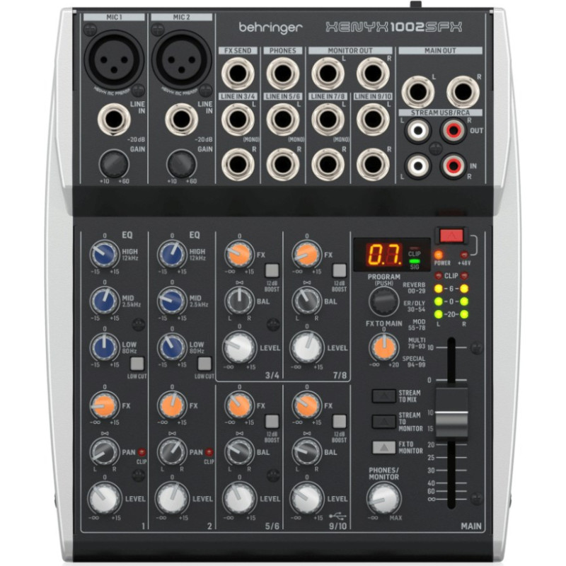 Behringer XENYX 1002SFX - audio mixer