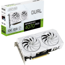 Asus Karta graficzna Asus Dual GeForce RTX 4070 SUPER EVO White OC 12GB GDDR6X (DUAL-RTX4070S-O12G-EVO-WHITE)