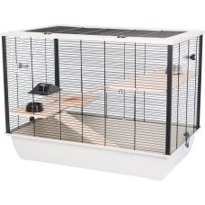 Inter-Zoo Hugo Wood grey - cage for rodents - 78 x 48 x 58cm