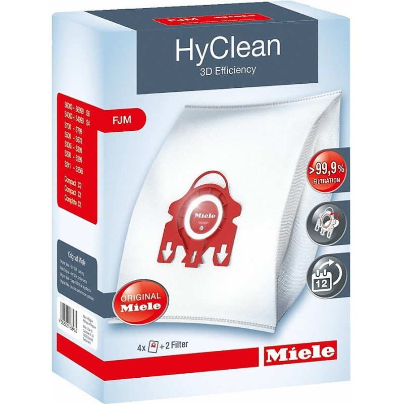 Miele Dulkių maišeliai MIELE FJM HyClean 3D 09917710/12281690/12421140