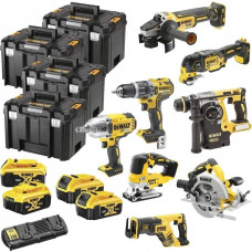 Dewalt Zestaw elektronarzędzi Dewalt DeWalt battery pack Kombo DCK865P4T, 18 Volt, Hammer (yellow / black, 8 Cordless, 4x Li-ion battery pack XR 5.0 Ah)