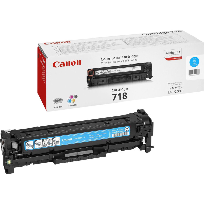 Canon Toner Canon CRG-718 Cyan Oryginał  (2661B002AA)