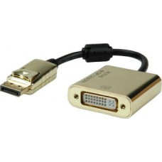 Roline Adapter USB Roline ROLINE Kabel Adapter GOLD, DP-DVI, M/F, v1.2