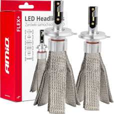 Amio Żarówki samochodowe led seria flex+ h4/h19 6000k 12v 24v canbus amio-03657