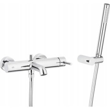 KFA Bateria wannowa KFA BATERIA MOZA WANNOWA ŚCIENNA, POZIOMA, CHROM Z KOMPLETEM NATRYSKOWYM PUNKTOWYM PREMIUM