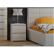 Top E Shop Topeshop M2 BIEL POŁYSK FRONT nightstand/bedside table 2 drawer(s) White