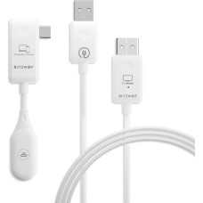 Blitzwolf Adapter AV Blitzwolf Transmiter / Odbiornik BlitzWolf, BW-CS7, Bezprzewodowy USB-C do HD