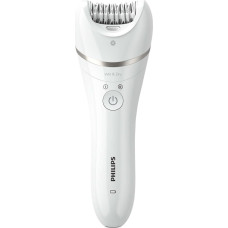 Philips Depilator Philips Philips BRE770/92, White, 32 tweezers, Ceramic, Abdomen, Armpit, Back thigh, Bikini, Buttocks, Chest, Decolletage, Front thigh, Head, Inner upper..., Armpit, Epilation, Exfoliation, Precision, Shaving, Smoothing pedicure roller, 