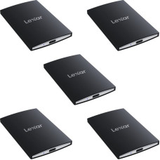 Lexar Dysk zewnętrzny SSD Lexar SL500 4 x 1 TB + 1 x 2 TB Czarny (LSL500-5PACK)