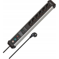 Brennenstuhl Listwa zasilająca Brennenstuhl Brennenstuhl Premium Protect Line 6-way power strip (black/silver, 60,000 A surge protection, 3 meters)