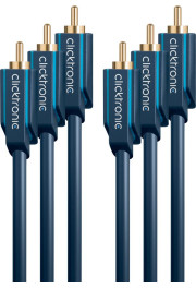 Clicktronic Kabel Clicktronic RCA (Cinch) x3 - RCA (Cinch) x3 10m granatowy (JAB-1339135)