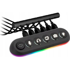 Streamplify HUB USB Streamplify Streamplify HUB DECK 5, 4x USB 3.0, 1x USB 2.0, RGB, 12V, EU-Netzkabel - schwarz