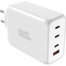 Silver Monkey Ładowarka Silver Monkey Ładowarka GaN Silver Monkey SMA154 200W 3xUSB-C PD USB-A QC 3.0 - biała