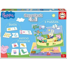 Educa Izglītojošā Spēle Peppa Pig SuperPack 4 in 1 Educa Daudzkrāsains (Spāņu)