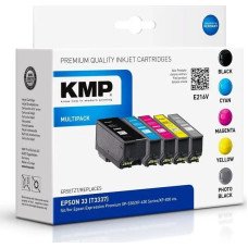KMP Tusz KMP KMP MULTIPACK E216V - 5er-Pack - Schwarz, Gelb, Cyan, Magenta, Photo schwarz - kompatibel - Tintenpatrone (Alternative zu: Epson 33, Epson T3337) - fur Epson Expression Home XP-830, Expression Premium XP-530, 540, 630, 635, 640, 645, 830, 900