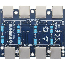 Ewimar Moduł LAN z zabezpieczeniem przeciwprzepięciowym EXT z ochroną PoE EWIMAR PTF-54-EXT/PoE