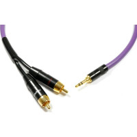 Melodika Kabel Melodika Jack 3.5mm - RCA (Cinch) x2 2.5m fioletowy