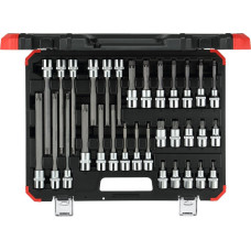 Gedore GEDORE Red screwdriver socket set, 1/2 (black/red, 32 pieces, TORX, in case) 3301577