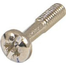 Schroff SCHROFF Śruba kołnierzowa z rowkiem krzyżowym/rowkowym, M2,5 x 12,3 mm, stal, niklowana, 100 szt.