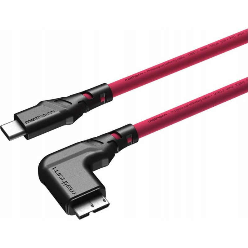 Ednet Kabel USB Ednet Kabel fotograficzny Mathorn MTC-531M 5m 10Gbps USB CA - MicroB 90° Magenta
